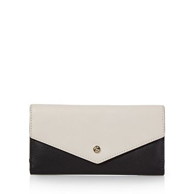 Black leather large envelope purse